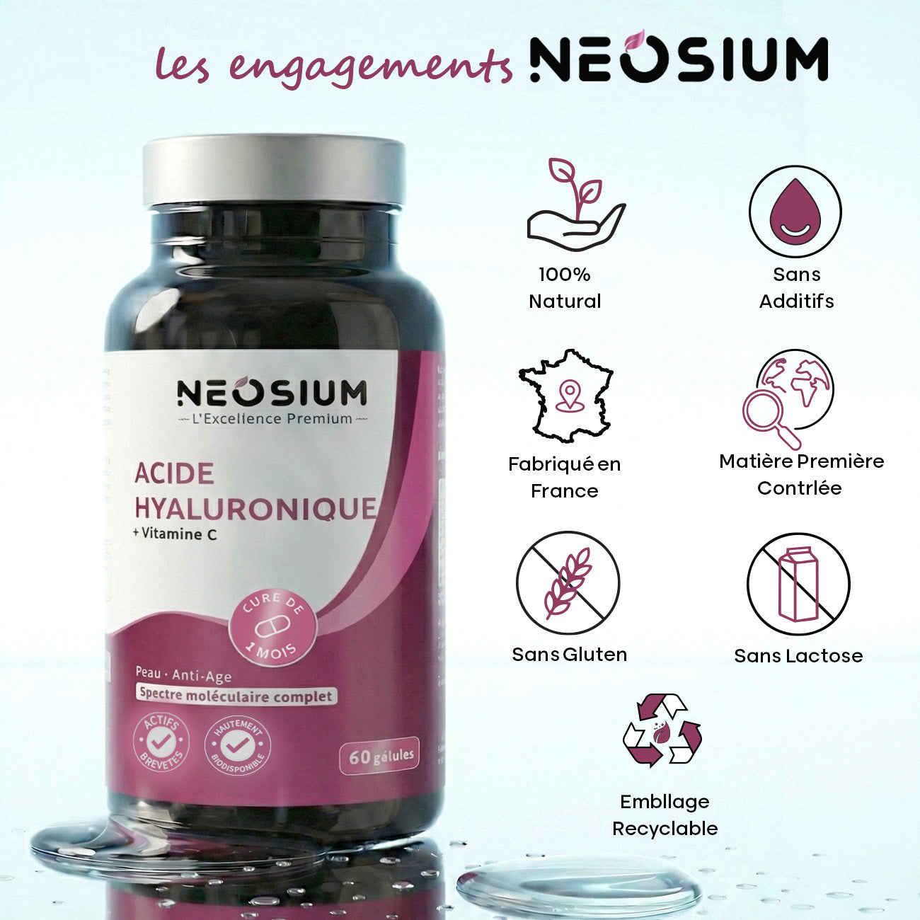 Acide hyaluronique – 60 gélules