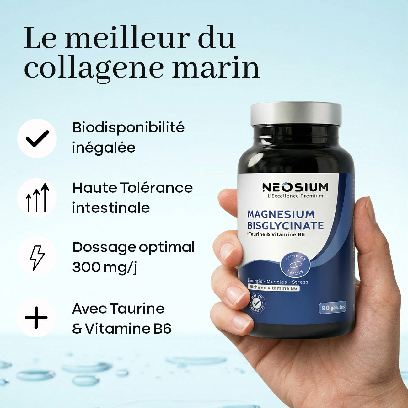 Bisglycinate de magnésium – 90 gélules