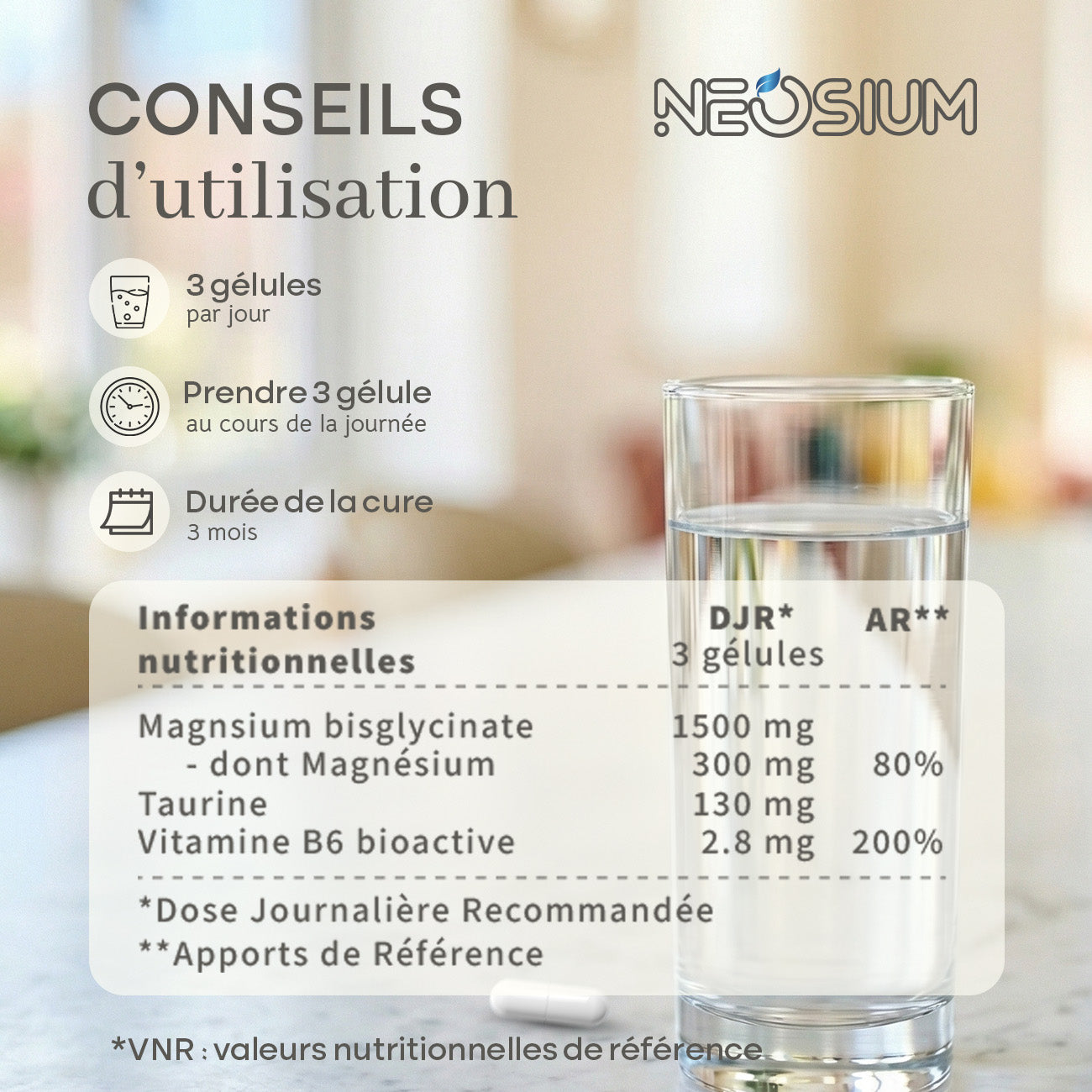 Bisglycinate de magnésium – 90 gélules